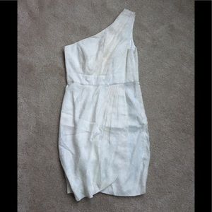 Shoshanna pleated one shoulder dress, size 4